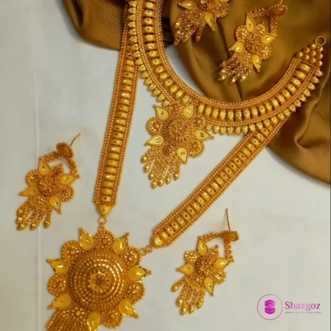 Gold Plated sita har Jewellery Necklace Set For neckless Women